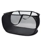 Sturdy Mesh Laundry Hamper Basket Bag,Pop up Basket with Pop Horizontal Black