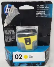 NIB Genuine HP 02 Yellow Photosmart Printer Ink Cartridge Exp 2019 NOS Inkjet