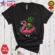 Pineapple In A Flamingo Float, Adorable Flamingo Fruit, Vegan Group T-Shirt