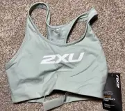 2XU Motion Racerback Crop, Mint/White, Women's Small, New with Tags