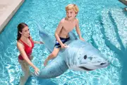 1.83m x 1.02m Realistic Shark Pool Float Inflatable Rubber Ride on for Kids