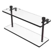 Foxtrot Collection Two Tiered Glass Shelf 22"
