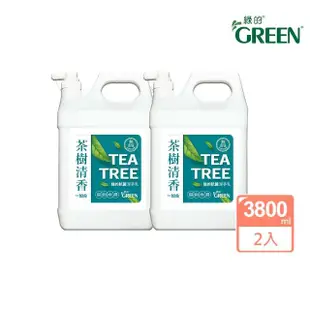 【Green 綠的】抗菌潔手乳加侖桶_茶樹清香3800mlX2入組(洗手乳)