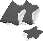 2 Pcs Satin Cervical Pillow Case,Pillowcase for Cervical Pillow,Ergonomic Pillow Case,Cover ONLY (Dark Gray/White)