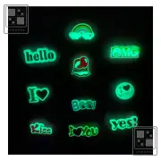 10 Pc Glow in Dark Crocs Charms for Croc Charm Sweet City Girl