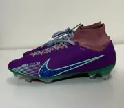 Nike Zoom Superfly 9 Elite FG By You Mens Sz 9 Purple Aqua Blue DV3896-904 NEW!!