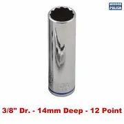 Kincrome K26556 - Deep Socket 14mm 3/8" Drive (Mirror Polish)