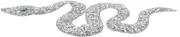 Veemoon Snake Shaped Rhinestone Patch DIY Decorative Badge for Clothing Bags Wedding Dress Silver Rhinestones for Unique Style and Easy Application