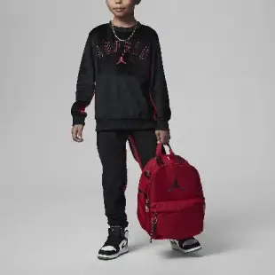 Nike 後背包 Jordan Air 兒童款 紅 黑 大空間 背帶軟墊 多夾層 書包 雙肩包 背包 JD2413029TD-001