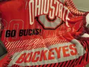 Ohio State Buckeyes - Oversize Reversible Cloud Sherpa Throw Blanket Scarlet Red