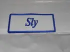 SLY NEW EMBROIDERED SEW / IRON ON NAME PATCH ASSORTED COLORS