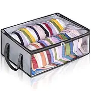 Hat Storage Under Bed Storage for Baseball Caps, Large Holds up to 40 Caps Wide Hat Organizer for Closet Snapback Holder, Grey