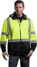 CornerStone® - ANSI 107 Class 3 Safety Windbreaker. CSJ25 Safety Yellow/Black M