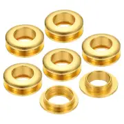 10mm(2/5 Inch) Brass Hole Eyelets, 6 Pcs Arc Surface Grommets, Gold Tone