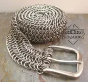 Chain mail Belt, Stainless Steel Chainmaille Belt, Chainmail Belt, viking Chainm