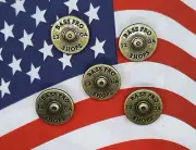 Bass Pro Shops Antique Brass Colored Shotgun Conchos Concho 15/16" Five Count