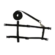 Adjustable Bunny Traction Rope RunningWalkingPet Rabbit Soft Harness Leash Black