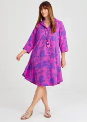 [TS] Taking Shape Revival Swing Dress Size 10 in Pink Print, Viscose - Plus Size Women's Clothing Pink Print