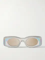 [Loewe] Loewe - + Paula's Ibiza Rectangle-frame Acetate Sunglasses - White - One size One size White