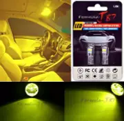 LED 3030 Light Yellow 3000K 168 Two Bulbs License Plate Tag Upgrade Fit JDM