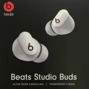 Beats Dr Dre Studio Buds Wireless Active Noise Cancelling Earbuds White New $150