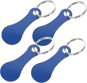 [HOODANCOS] 4Pcs Shopping Trolley Tokens Keychain Stylish Keyring Pendant for Trolley Cart Use and Smooth Finish for Key Decoration