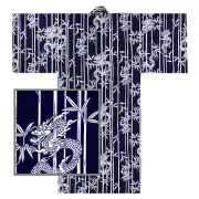 Japanese Robe Yukata Kimono Men's Drangon and Bamboo Design
