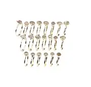 WHOLESALE 21PC 925 SOLID STERLING SILVER PINK ROSE QUARTZ RING LOT f822