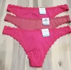 B. Tempt'd by Wacoal Women's Inspired Eyelet Thong (3) Pk X-Large Cotton Blend