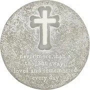Mud Pie Cross Remembrance Step Stone; 9" Dia