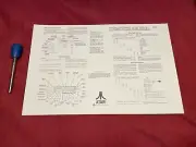 ATARI Space Duel Cocktail Arcade Back Door Sheet New. ST-181-02 1st printing