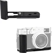 JJC Metal Hand Grip for Fujifilm X100V Camera, Solid HandGrip Battery Grip Secure Handle L Bracket with Anti-Slip Pads Design & Arca Swiss Type Quick Release Plate Design
