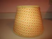 Pierre Deux LampShade Chloe Yellow Sage Taupe Red French Toile Chandelier /Table