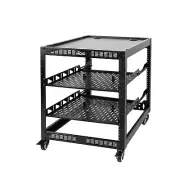 12U Open Frame Network Rack for Servers&AV Gear, Server Rack 4-Post with cast...