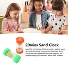 2Pcs Sand Timer 20 Minutes Hexagonal Shape Plastic Sand Clock For Office New