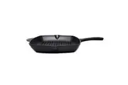 Classica 26cm Pre-Seasoned Cast Iron Grill Square Induction Stove Pan Black