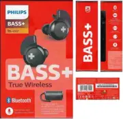 Philips Bass+ Wireless Bluetooth Earbuds, Hands Free, USB Charge, 12hrs - New!