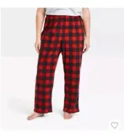 Wondershop At Target Womens 1X Red And Black Plaid Pajama Pants