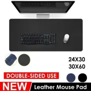 Large Leather Mouse Pad Gaming Waterproof Mousepad Desk Mat Anti-slip Rubber AU