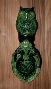 Brass Owl Door Knocker Bird-Of-Night Design Handmade Door Bell Ring Decor RU18