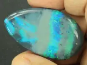 Opal LIGHTNING RIDGE AUSTRALIAN SOLID STONE DROP 61.2 cts +Vid