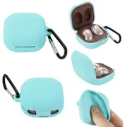 For Samsung Galaxy Buds Live / Galaxy Buds Pro Case, Silicone Case, Hook, Mint Green