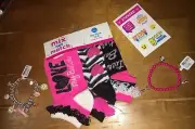 Claire’s Justice Ruffle Socks Bracelet Jewelry Lot Nwt Paris Charms 80’s Easter