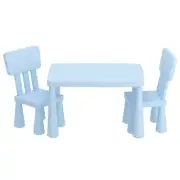 Keezi Kids Table Chairs Set Toddler Play Activity Study Desk PP Blue 3PCS