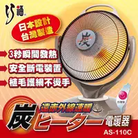 在飛比找PChome24h購物優惠-巧福 14吋定時碳素纖維電暖器 AS-110C