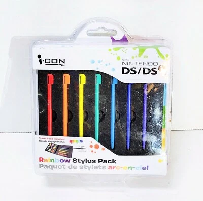 iCon Nintendo DS DSi Rainbow Stylus Pack & Travel Case