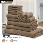 100% Cotton 15Pcs Towel Set Bath Sheet+2 Bath Towels+2 Hand Towels+10 Washcloths
