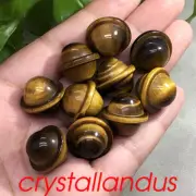 10pcs Natural Tiger’s Eye Jasper planet Skull Quartz crystal Carved Sphere Reiki