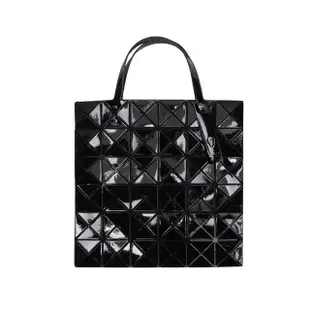 【ISSEY MIYAKE 三宅一生】三宅一生BAOBAO亮面幾何方格6x6手提包(黑色)