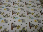 Honey Bear White Flannelette Burp Cloth Towelling Back Handmade